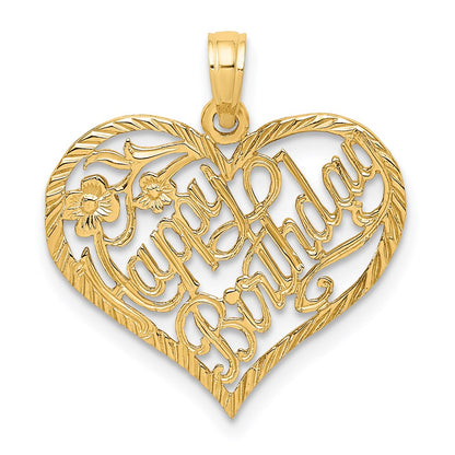 Solid HAPPY BIRTHDAY Heart Charm - WBC