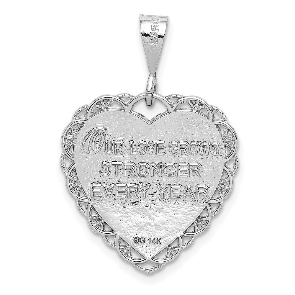 Reversible 50th ANNIVERSARY / OUR LOVE GROWS STRONGER EVERY YEAR Charm - WBC