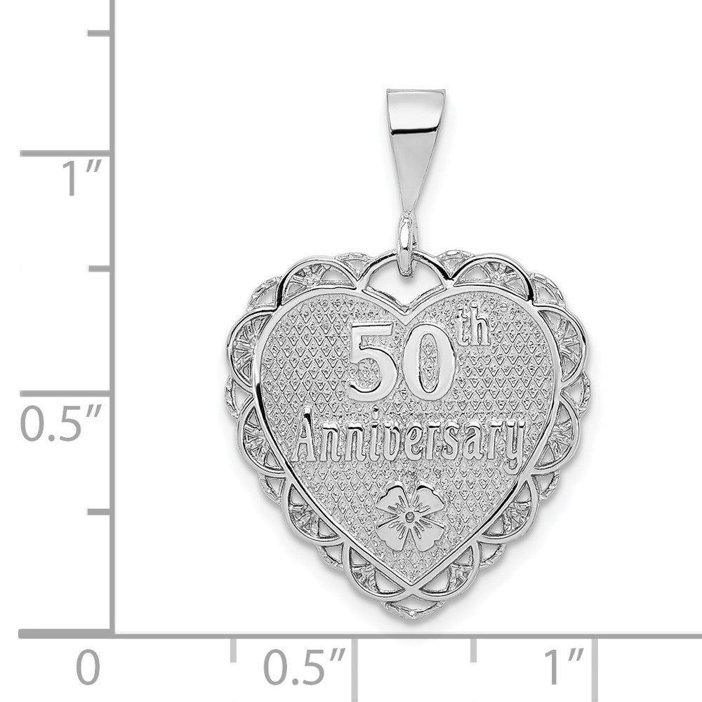 Reversible 50th ANNIVERSARY / OUR LOVE GROWS STRONGER EVERY YEAR Charm - WBC