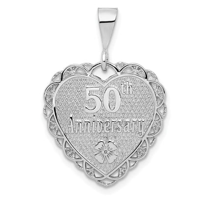 Reversible 50th ANNIVERSARY / OUR LOVE GROWS STRONGER EVERY YEAR Charm - WBC