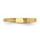 Polished and Ridged Closed Back Baby Rectangular Signet Ring - WBC