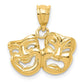 Polished Open-Backed Comedy/Tragedy Pendant - WBC