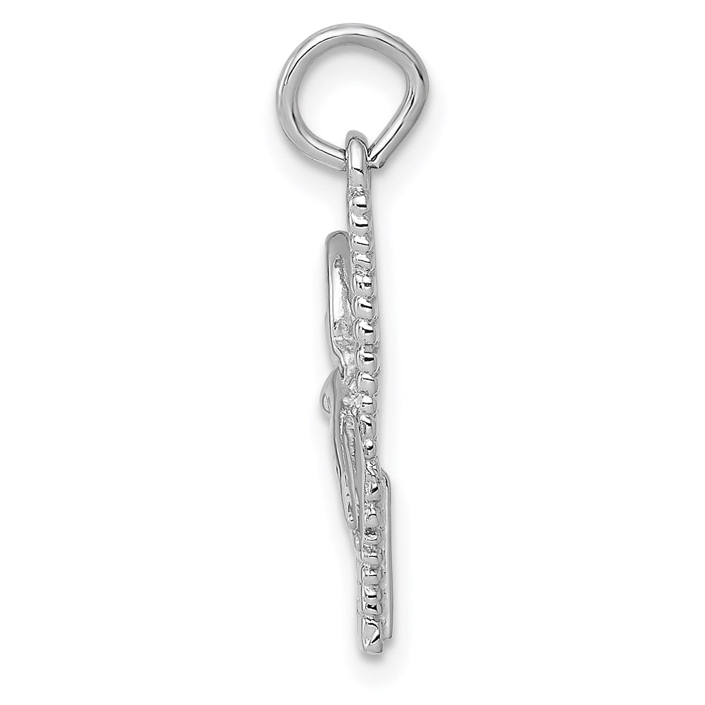Satin Diamond-cut Comb and Scissors Charm - WBC