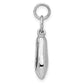 Solid Polished 3-D Moveable Ballet Slippers Charm - WBC