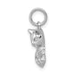 Solid Polished Open-Backed Cat with Ball Charm - WBC