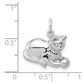 Solid Polished Open-Backed Cat with Ball Charm - WBC
