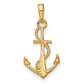 Solid Polished 3-D Anchor with Rope Pendant - WBC