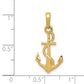 Solid Polished 3-D Anchor with Rope Pendant - WBC