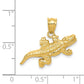 Solid Polished Open-Backed Crocodile Pendant - WBC