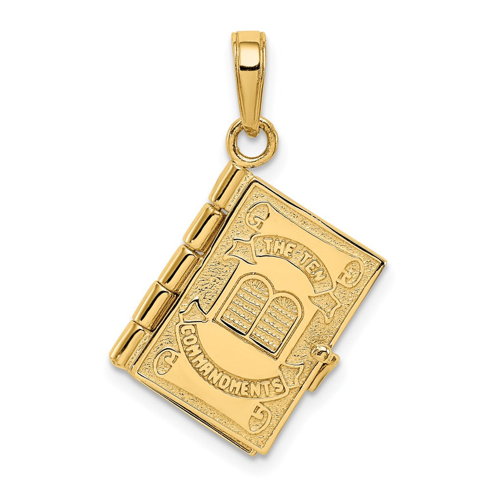 3-D THE TEN COMMANDMENTS Book with Moveable Pages Pendant - WBC