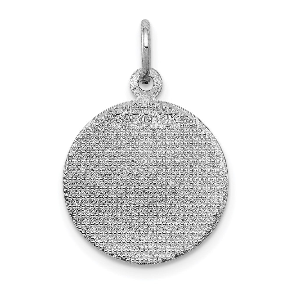 Satin and Polished COMMUNION Round Disc Charm - WBC