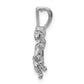 3-D Satin and Diamond-cut Angel Pendant - WBC