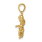 3-D Polished Solid Angel Pendant - WBC