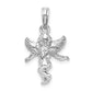 3-D Polished Solid Angel Pendant - WBC