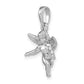 3-D Polished Solid Angel Pendant - WBC