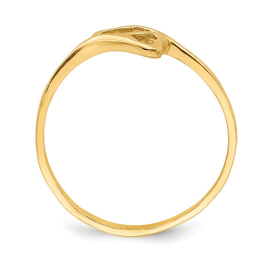Double Heart Baby / Childs Bypass Ring - WBC