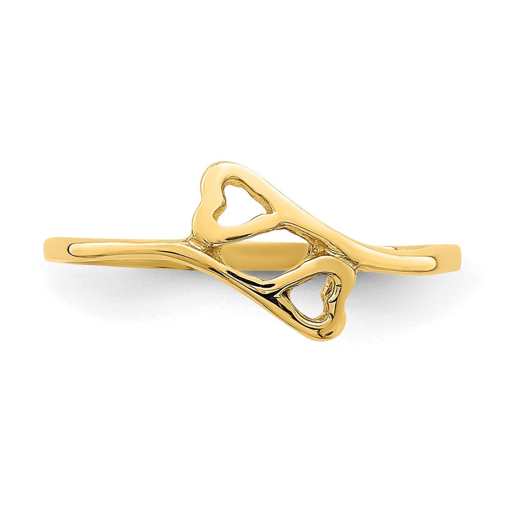 Double Heart Baby / Childs Bypass Ring - WBC