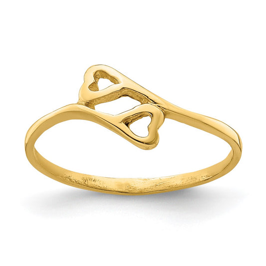 Double Heart Baby / Childs Bypass Ring - WBC