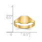 Polished Closed Back Childs Square Signet Ring - WBC