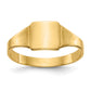 Polished Closed Back Childs Square Signet Ring - WBC