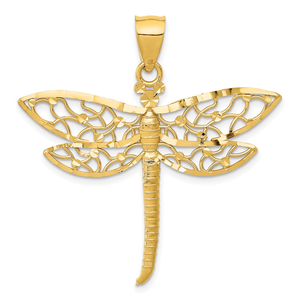Diamond-cut Dragonfly Pendant - WBC