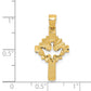 Satin Diamond-cut Dove Cross Charm - WBC