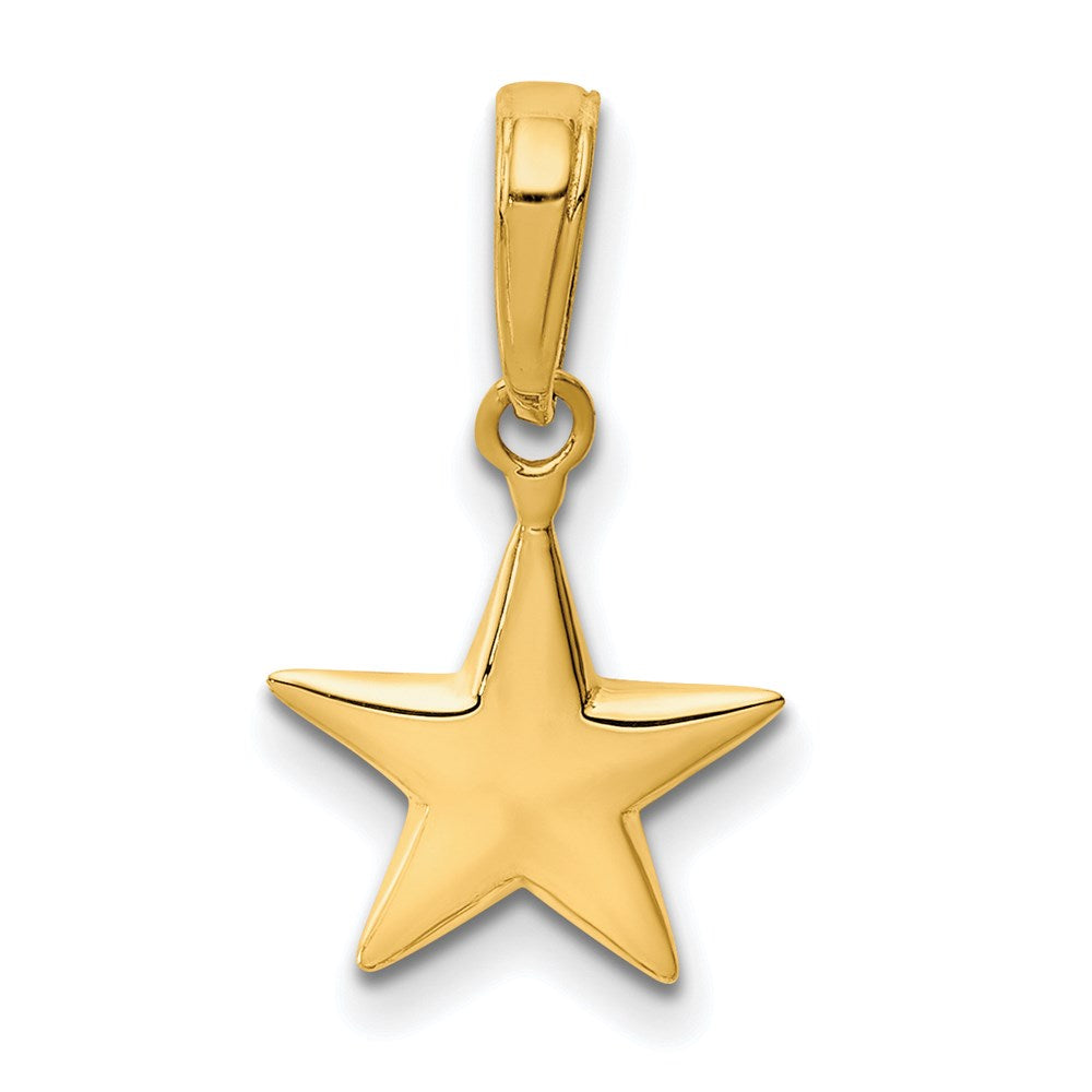 Small Polished 3-D Star Charm - WBC