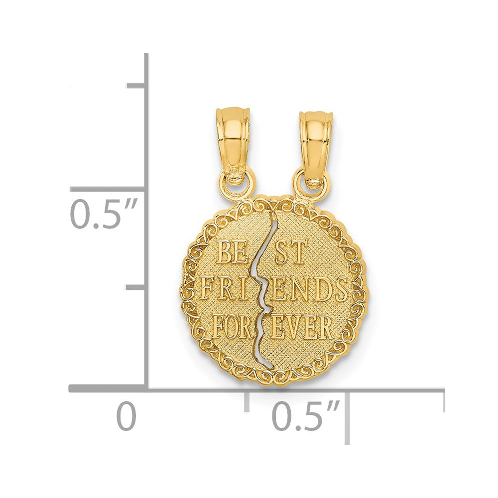 BEST FRIENDS FOREVER 2-Piece Break-apart Charm - WBC