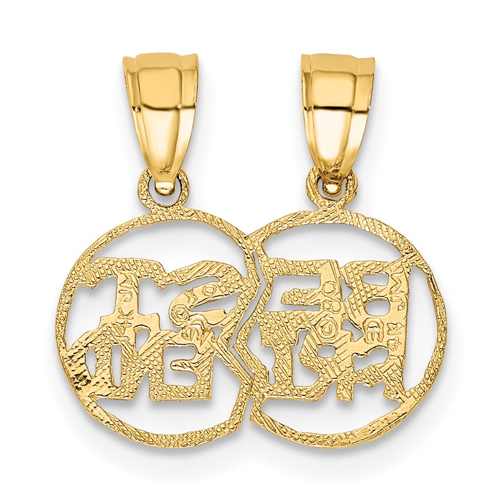 2-Piece Break-apart Cut-out BEST FRIEND Charm - WBC