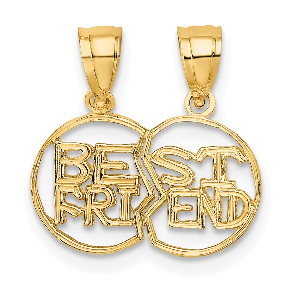 2-Piece Break-apart Cut-out BEST FRIEND Charm - WBC