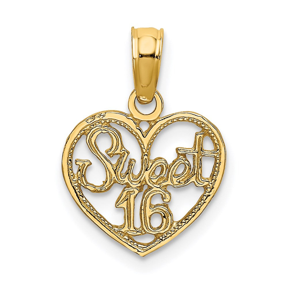 SWEET 16 in Heart Charm - WBC