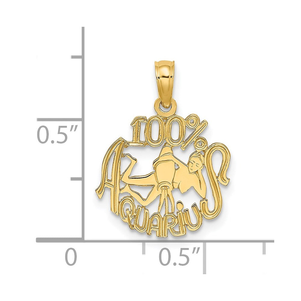100% AQUARIUS Zodiac Charm - WBC
