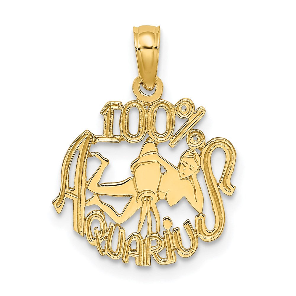 100% AQUARIUS Zodiac Charm - WBC