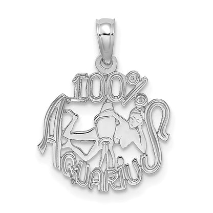 100% AQUARIUS Zodiac Charm - WBC