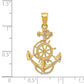 Anchor and Ships Wheel with Rope Pendant - WBC