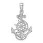 Anchor and Ships Wheel with Rope Pendant - WBC