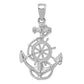 Anchor and Ships Wheel with Rope Pendant - WBC
