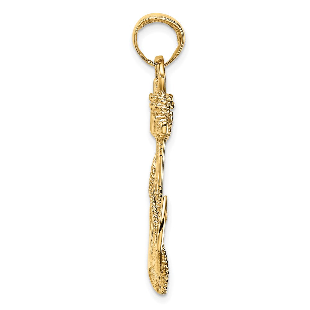 Large 2-D Anchor with Rope Pendant - WBC