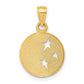 Polished Flat-Backed Moon with Three Stars Pendant - WBC