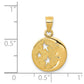 Polished Flat-Backed Moon with Three Stars Pendant - WBC