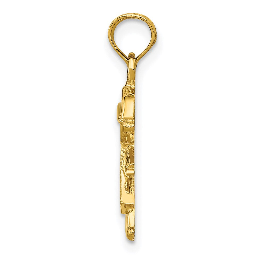 Polished and Textured Boy Pendant - WBC