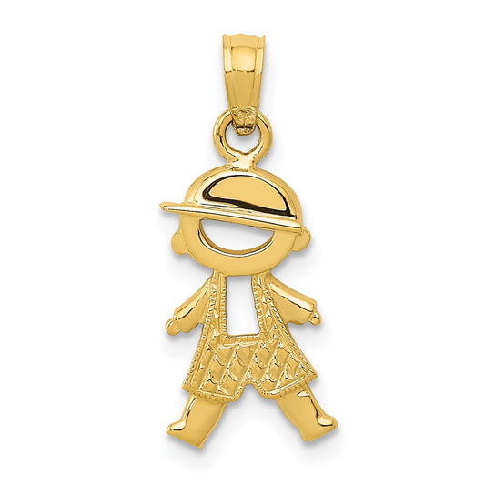 Polished and Textured Boy Pendant - WBC