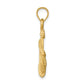 Brushed Diamond-cut Anchor with Rope Pendant - WBC