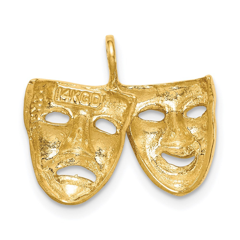 Polished Comedy/Tragedy Theater Masks Pendant - WBC