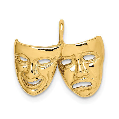 Polished Comedy/Tragedy Theater Masks Pendant - WBC