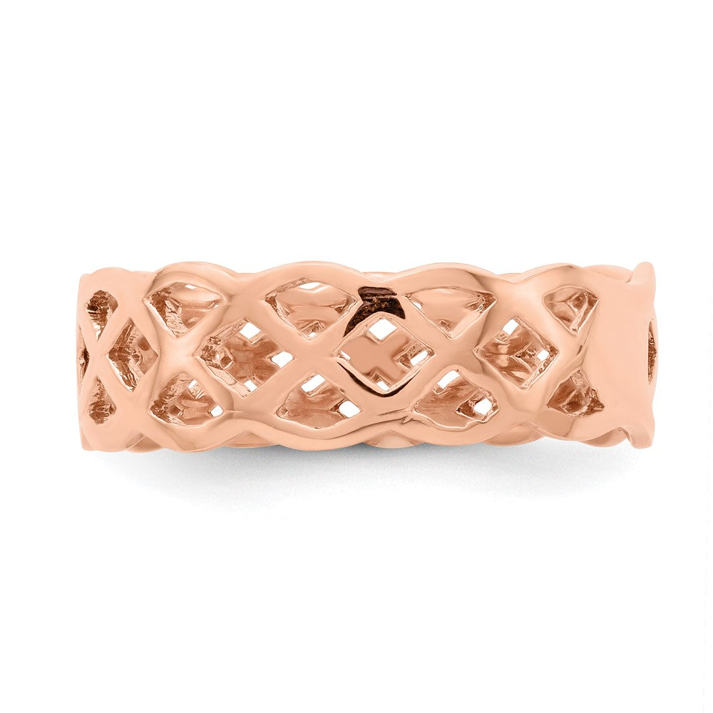 Polished Woven Celtic Knot Band - WBC