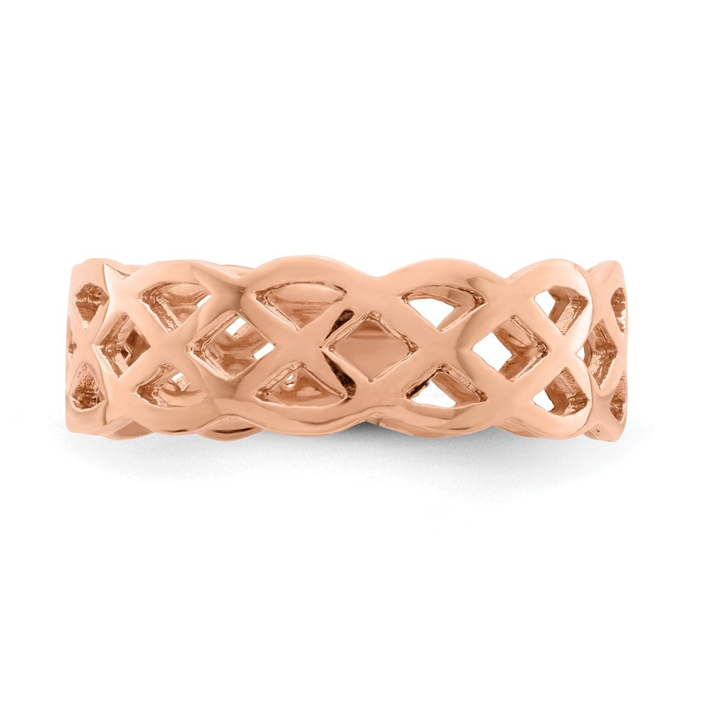 Polished Woven Celtic Knot Band - WBC