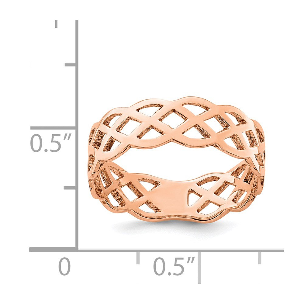 Polished Woven Celtic Knot Band - WBC