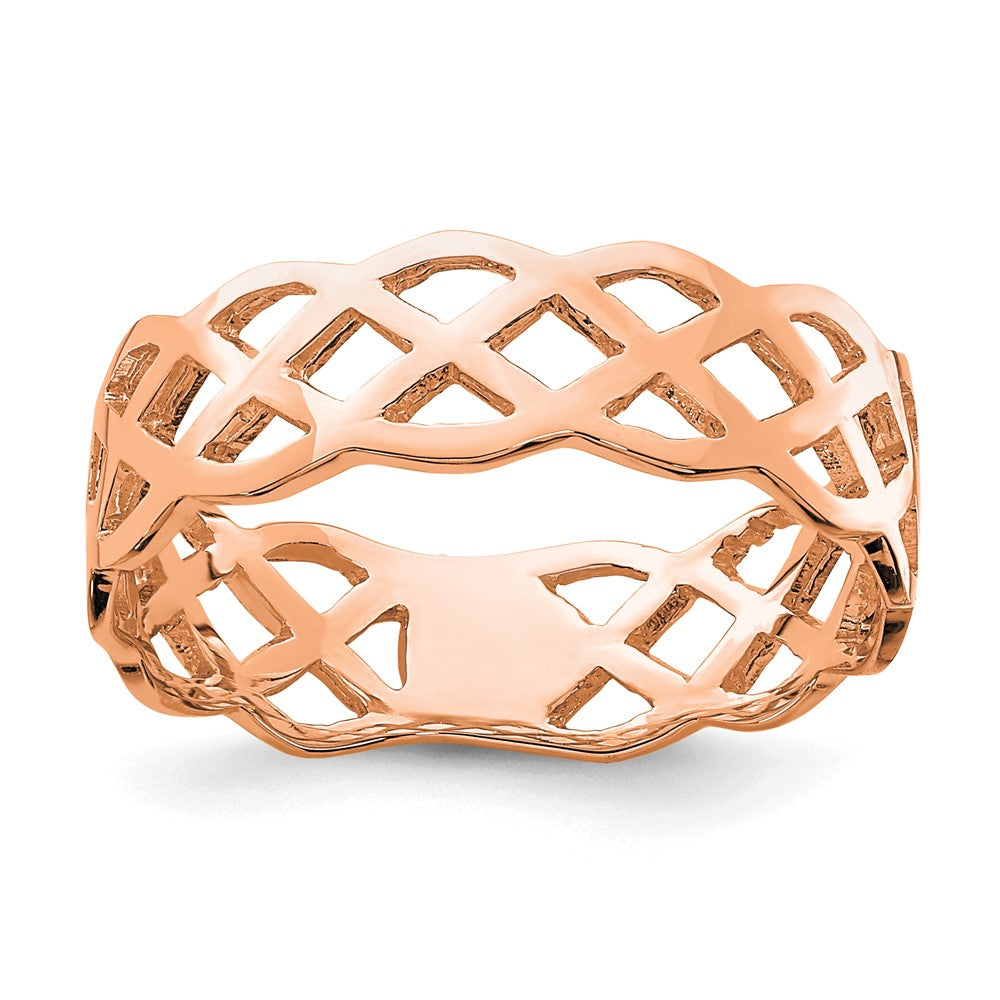 Polished Woven Celtic Knot Band - WBC