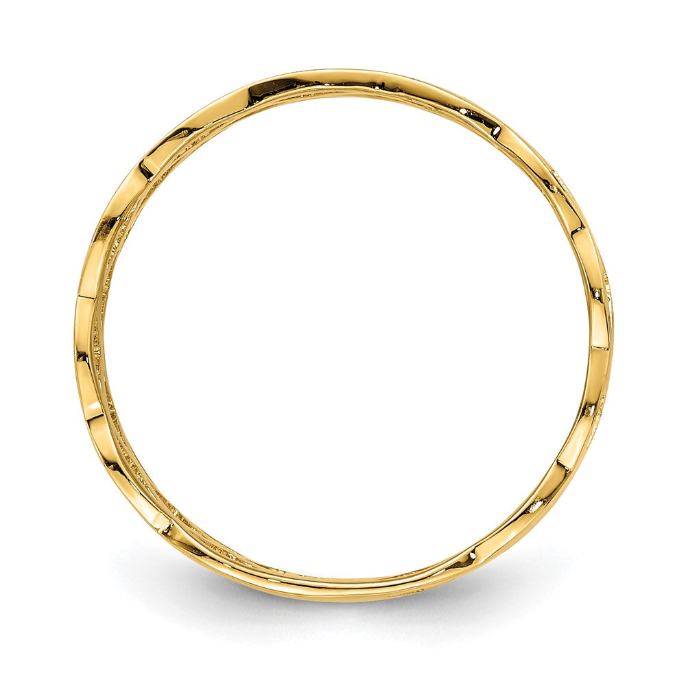 Polished Woven Celtic Knot Band - WBC